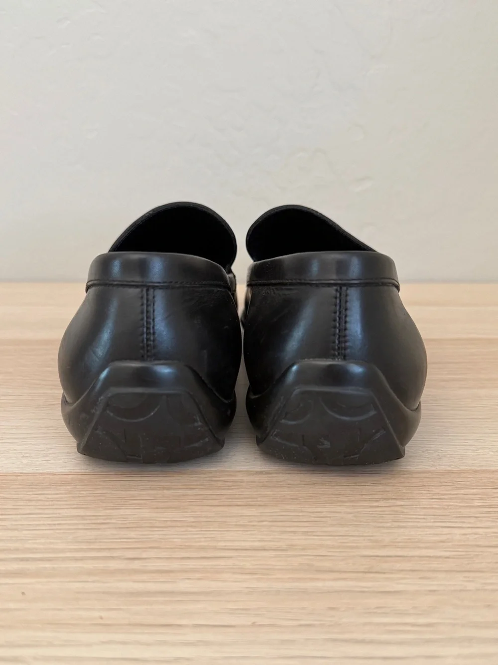 Salvatore Ferragamo Black Leather Slip-On Loafers Men’s size 10.5